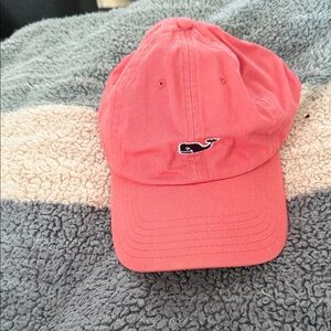 Vineyard Vines Coral Pink Embroidered Whale Cap